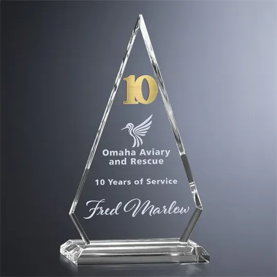 Crosby Chateau Years of Service Crystal Award — view 3