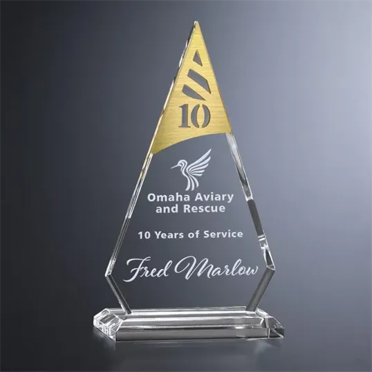 Crosby Chateau Years of Service Crystal Award — view 4