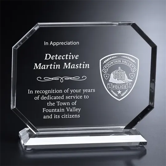 Crosby Octagon Crystal Award — view 2