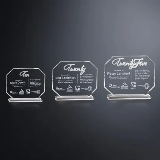 Crosby Octagon Crystal Years of Service Award — view 7