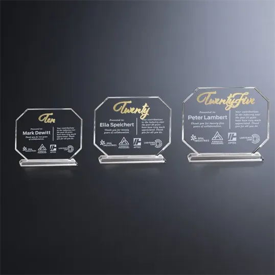 Crosby Octagon Crystal Years of Service Award — view 8