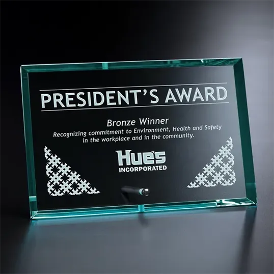 Bristol Rectangle Horizontal Crystal Award — view 2