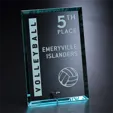 Bristol Rectangle Vertical Jade Crystal Award