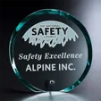 Bristol Circle Jade Crystal Award — view 2
