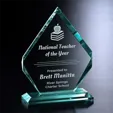 Kingsley Jade Crystal Diamond-Shaped Award — view 2