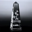 Pillar Obelisk Optical Crystal Award — view 2