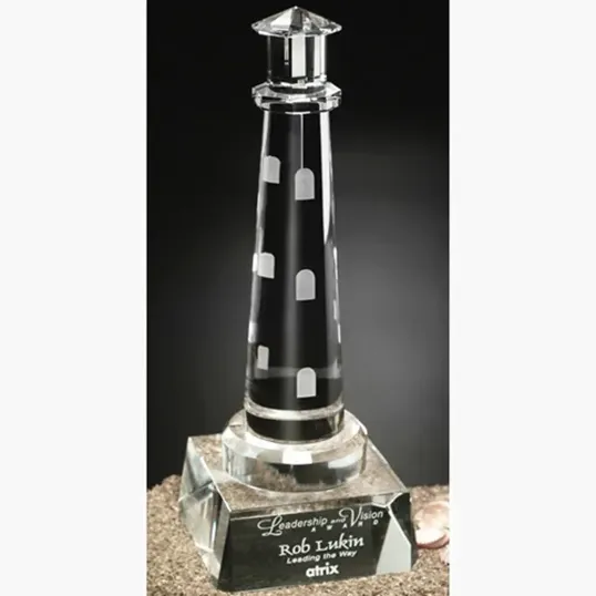 Spirit Rock Lighthouse Crystal Award — view 2