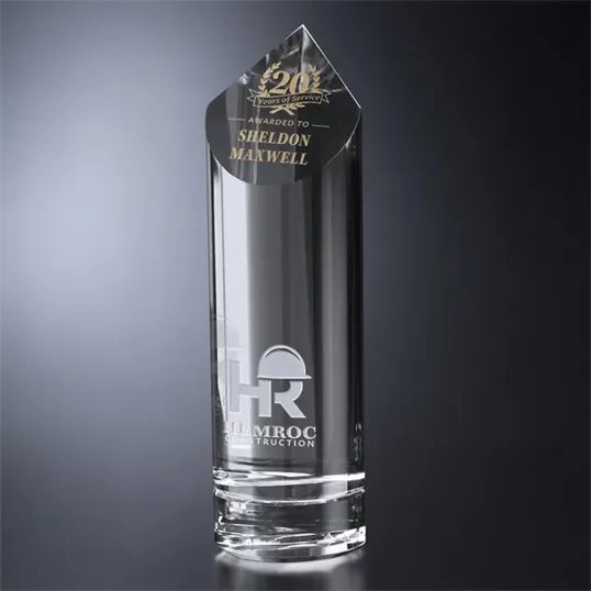 Cavalier Teardrop Optical Crystal Award — view 3