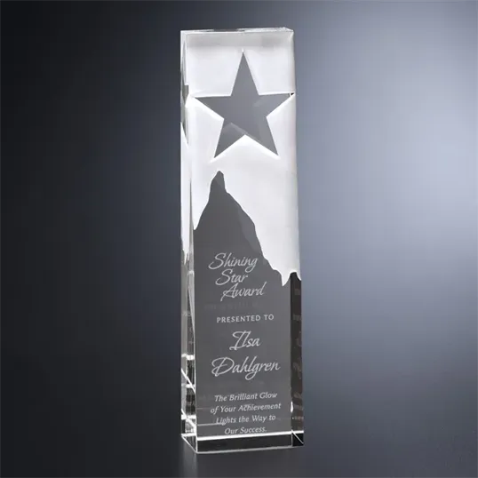 North Star Optical Crystal Wedge Award — view 3