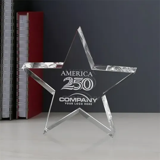 Tapered Star Optical Crystal Award — view 2