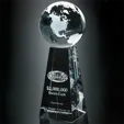 Tapered Globe 8 Optical Crystal Award — view 2