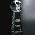 Tapered Globe 9 Optical Crystal Award — view 2