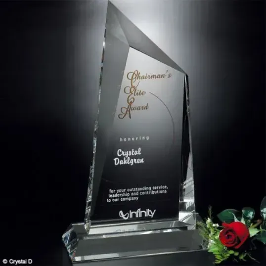 Cathedral Peak 16" Crystal Award