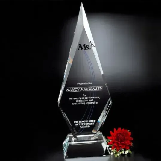 Solitaire Award 16 1/2" Crystal