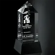 Buckingham Optical Crystal Obelisk Award