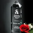 Buckingham Optical Crystal Obelisk Award, 8" — view 2