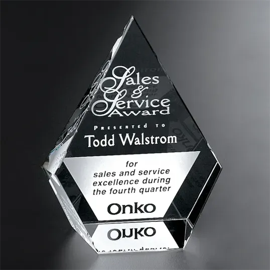Coventry Diamond Optical Crystal Award — view 2