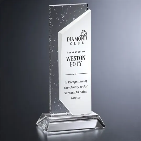 Solstice Optical Crystal Award with Colored Panel — view 4