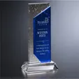 Solstice Optical Crystal Award with Colored Panel