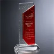 Solstice Optical Crystal Award with Colored Panel — view 3