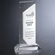 Solstice Optical Crystal Award with Colored Panel — view 4