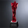 Twisted Star Crystal Award, 11 Inch