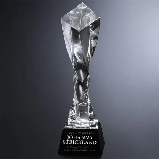 Twisted Diamond Crystal Award, 11 Inch — view 3