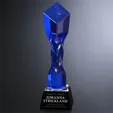 Twisted Diamond Crystal Award, 11 Inch — view 2