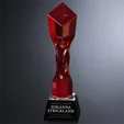 Twisted Diamond Crystal Award, 11 Inch