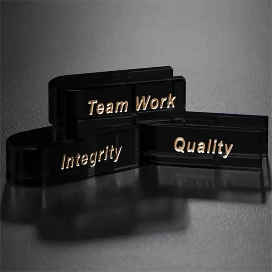 Goal-Setter Crystal Block, 2" x .5" — view 2