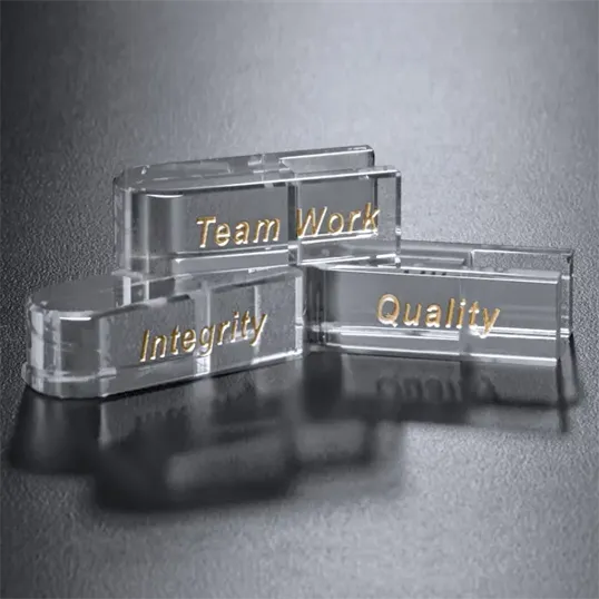 Goal-Setter Crystal Block, 2" x .5" — view 3