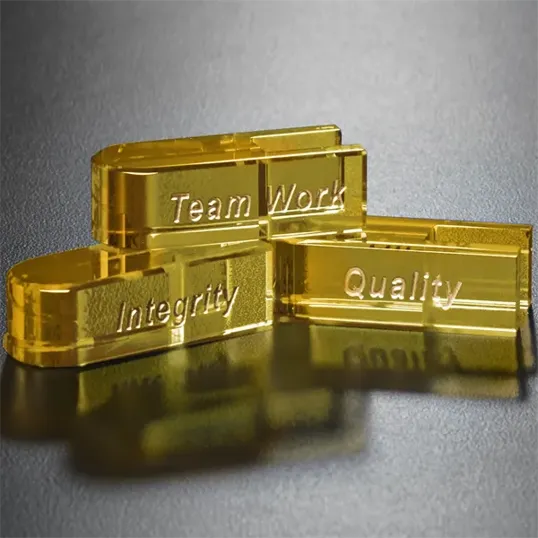 Goal-Setter Crystal Block, 2" x .5" — view 4