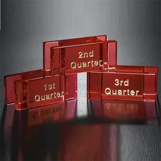 Goal-Setter Crystal Block, 2" x .75" — view 5