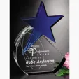 Cerulean Star Optical Crystal Award, 8 1/2"