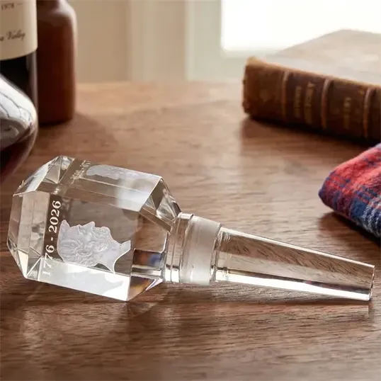 Merlot Optical Crystal Wine Stopper — view 2