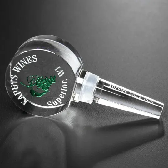 Riesling Wine Stopper in Optical Crystal — view 2