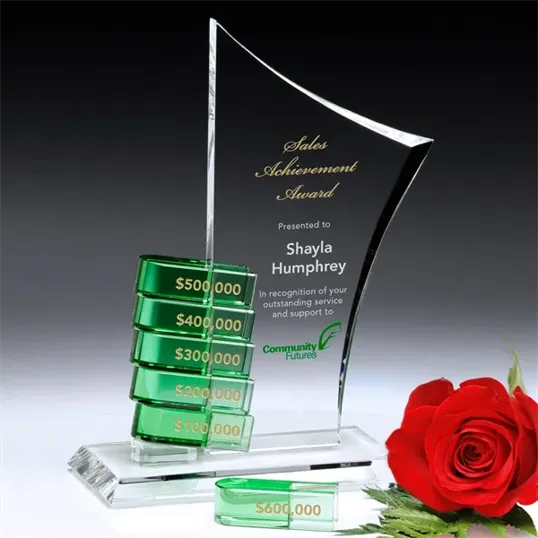 Creston Goal-Setter Optical Crystal Award — view 2