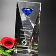 Gemstone Optical Crystal and Blue Glass Award