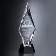 Chaska Black Glass and Optical Crystal Award, 13" — view 2