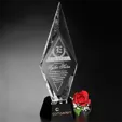 Chaska Award 15 Black Glass and Optical Crystal Award — view 2