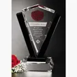 Conquest Black Glass and Optical Crystal Award, 5" x 10"