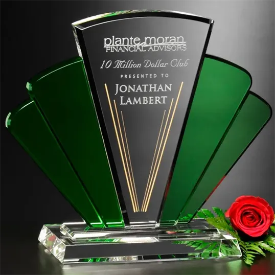 Phantasia Optical Crystal Award, 6 3/4" x 9" — view 2