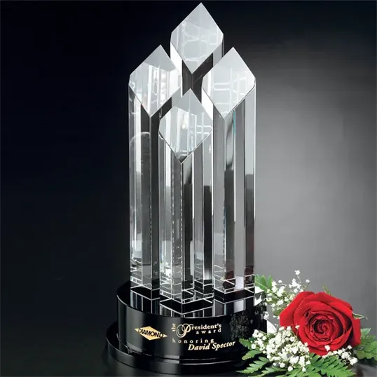 Diamond Tiara Crystal Award, 15" — view 2