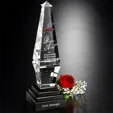 Epitome Award 12 Optical Crystal Obelisk — view 2
