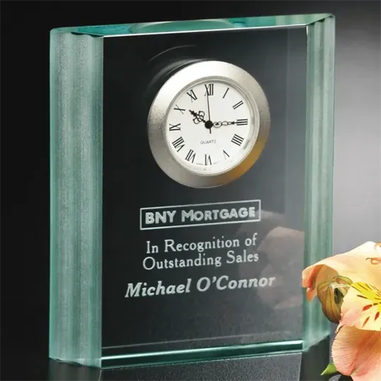Jade Wave Crystal Clock — view 2