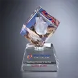 Awards In Motion Crystal Spinning Award, 4" x 6 3/4" x 3" — view 2