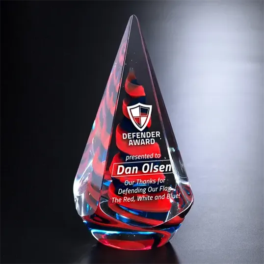Patriot Award — Optical Crystal Pyramid — view 2