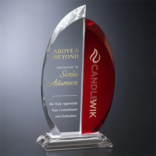 Beacon Ruby Optical Crystal Award — view 3