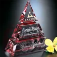 Accolade Ruby Pyramid 7" Crystal Award