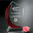 Ruby Shadow Optical Crystal Award